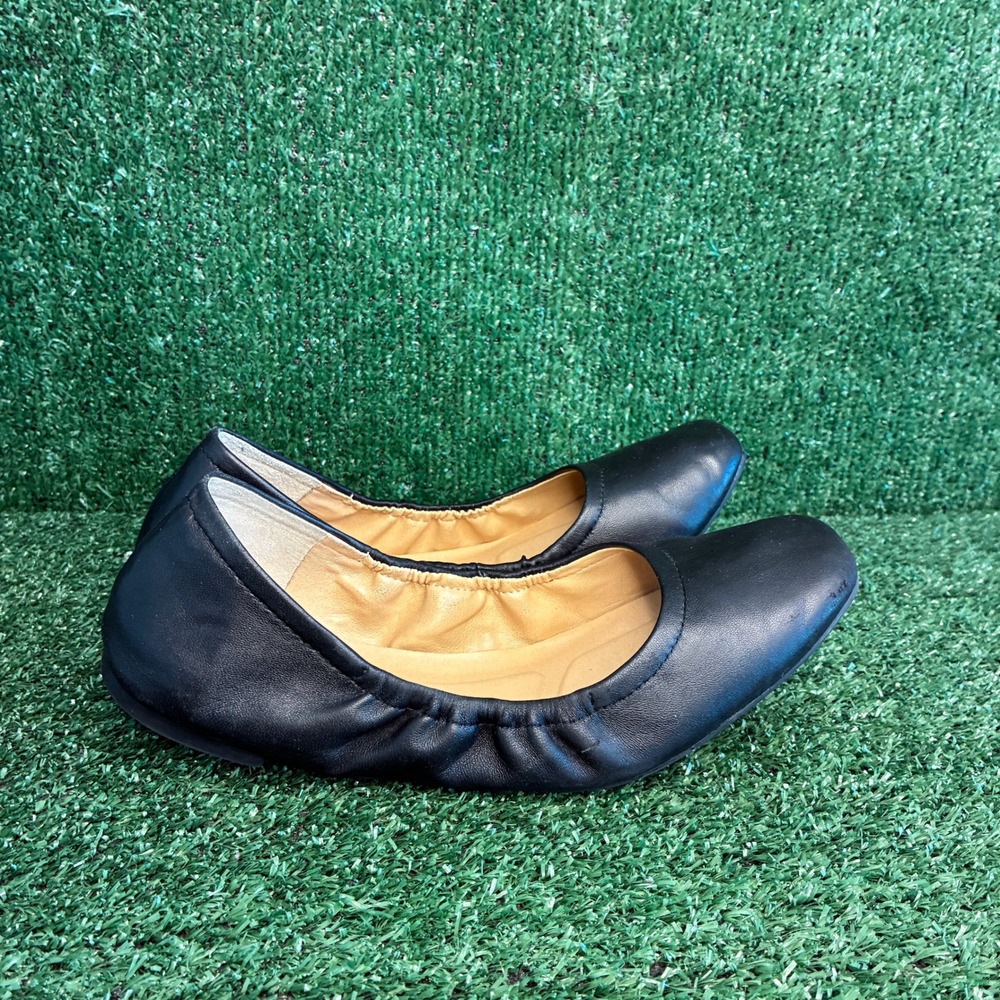 Jessica Simpson Sandaze Elastic Square Toe Ballet Flats Black Womens Size 11 M